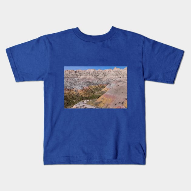 Colorful Otherworldly Hills and Rocks Kids T-Shirt by SafariByMarisa